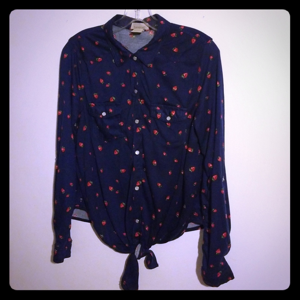 Navy Blue Strawberry shirt